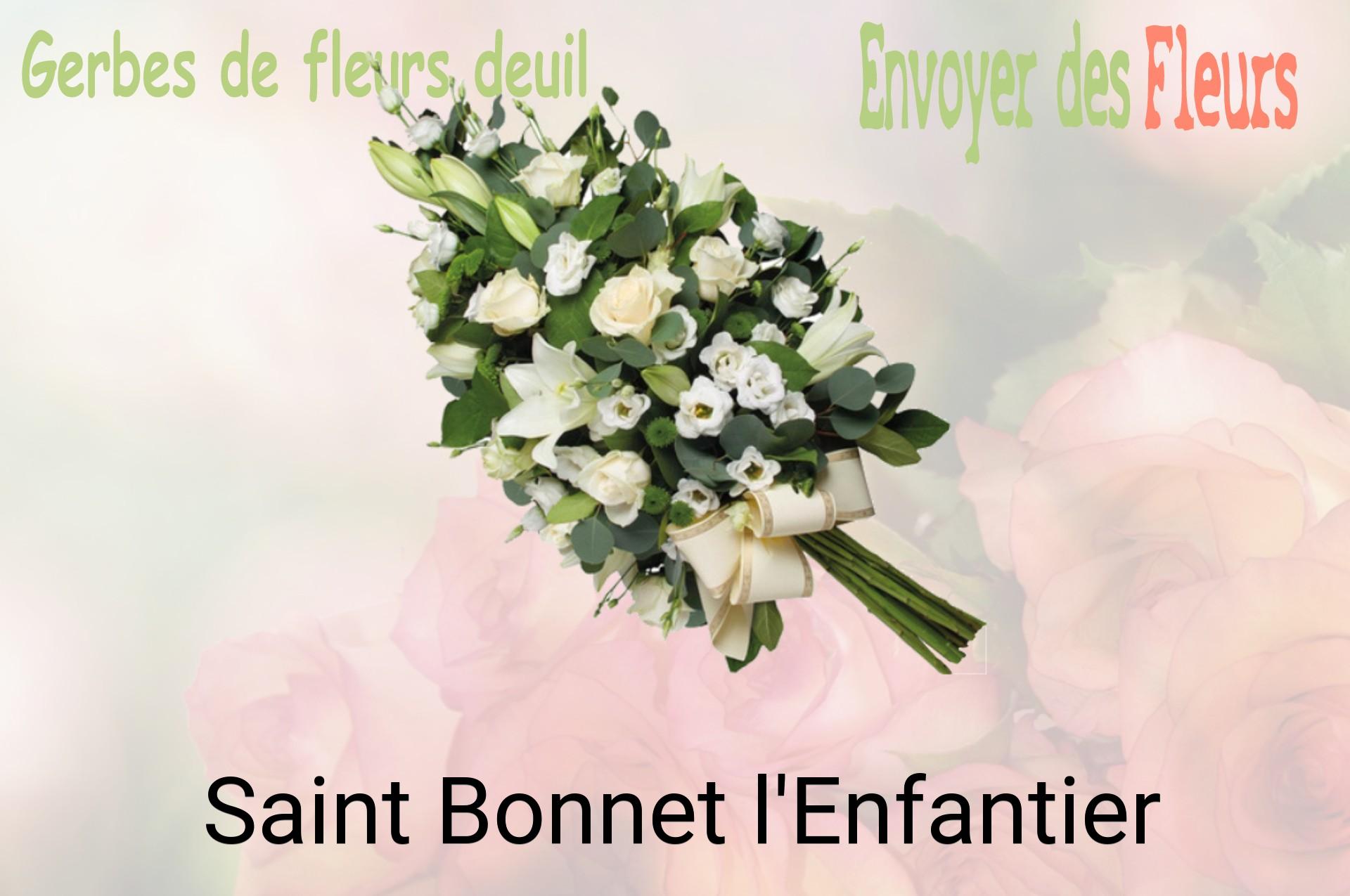 Gerbe de fleurs de deuil livrée à Saint-Bonnet-l'Enfantier